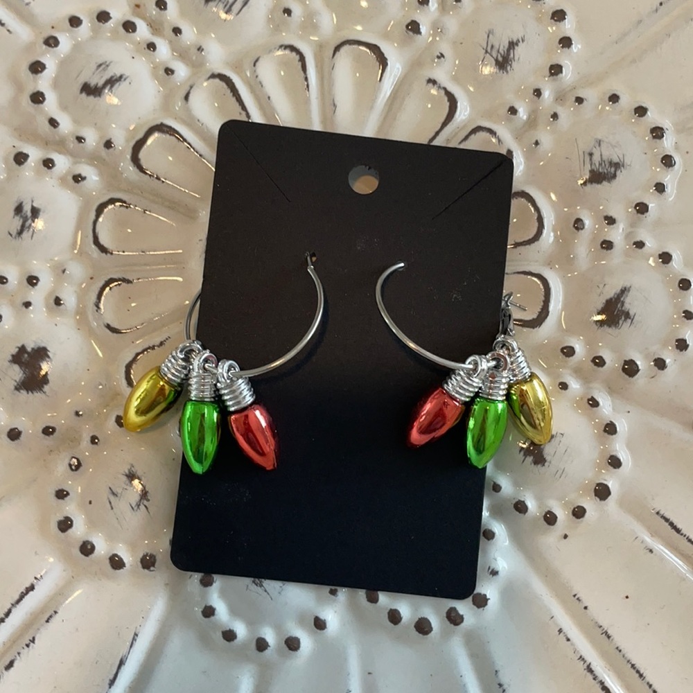 Christmas Light Hoop Earrings